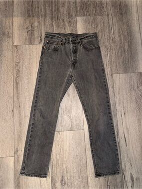 Levi's Premium 501 Black-Grey Straight Leg Women’s Jeans 27 x 28
